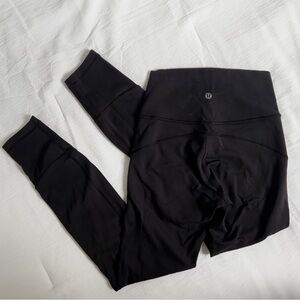 Black High Rise Lululemon Leggings Size 0